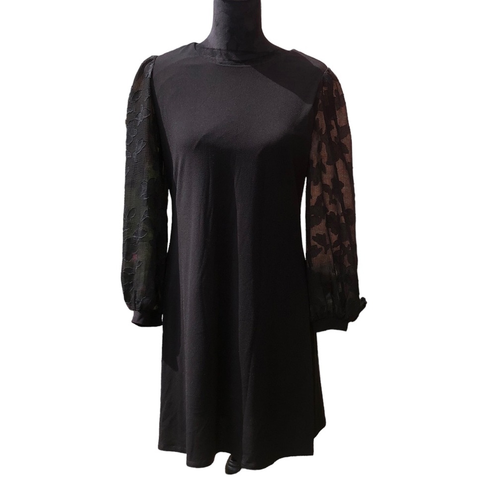 CeCe Mixed Media Little Black Dress size Small - Picture 2 of 14